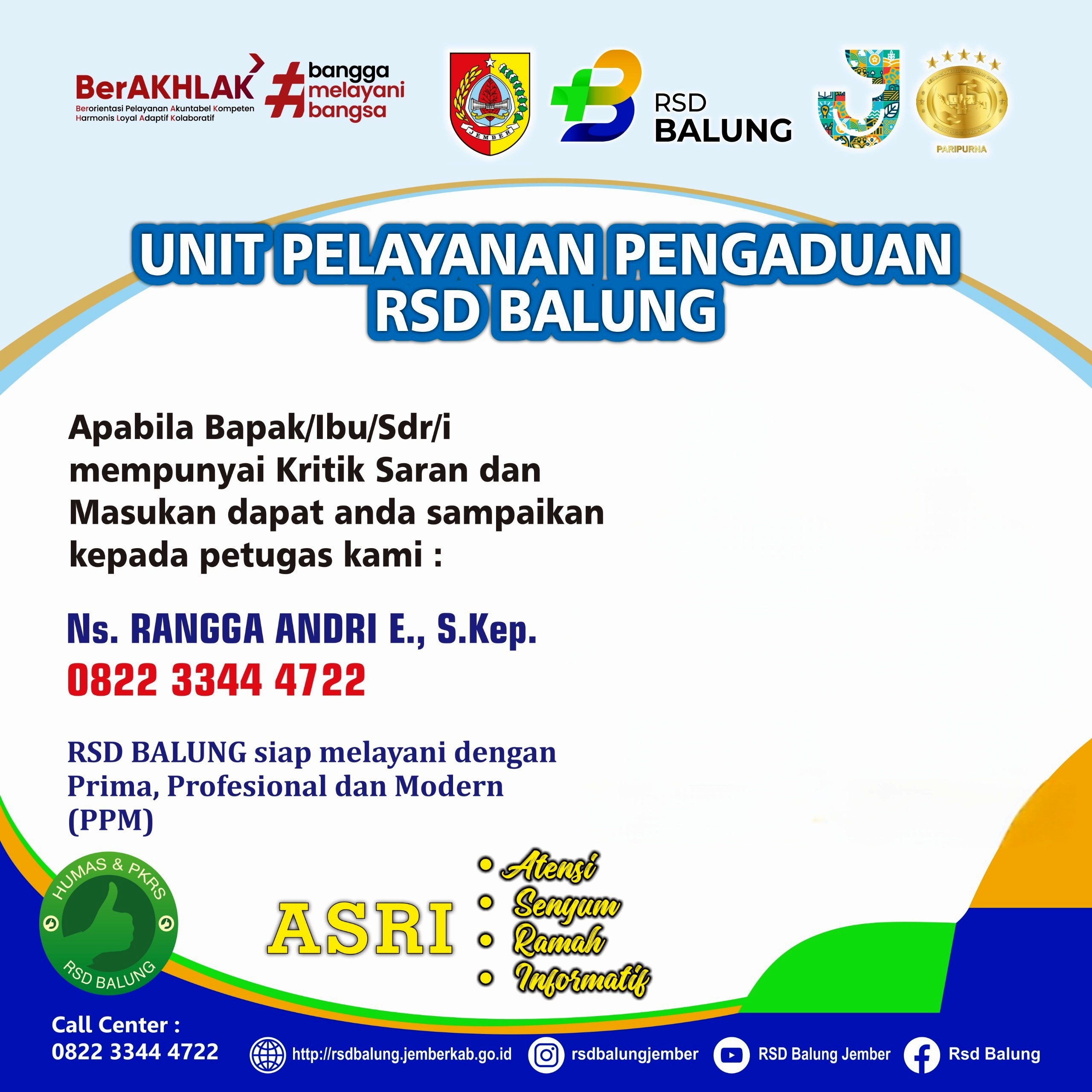 RSD Balung Hospital Complaint Poster